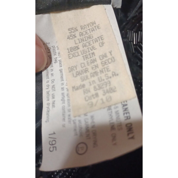 VTG JUMP Women's 9/10 Black Formal Dress With Beading in front, Strappy - Picture 10 of 10